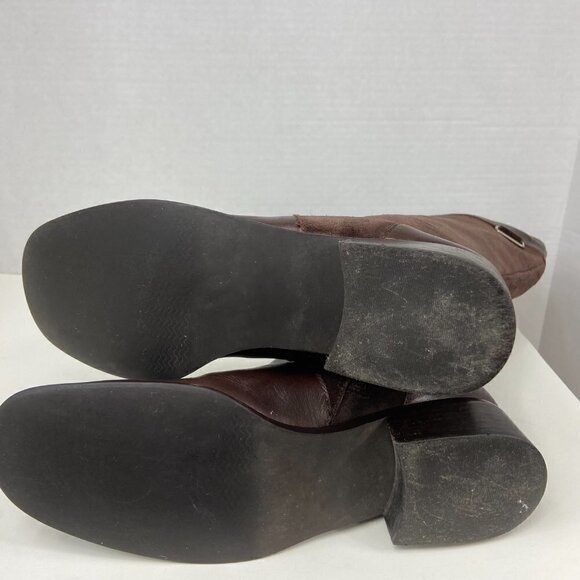 Coldwater Creek Chocolate Brown Leather & Suede Mid Calf Boot, size 6 - Picture 13 of 15